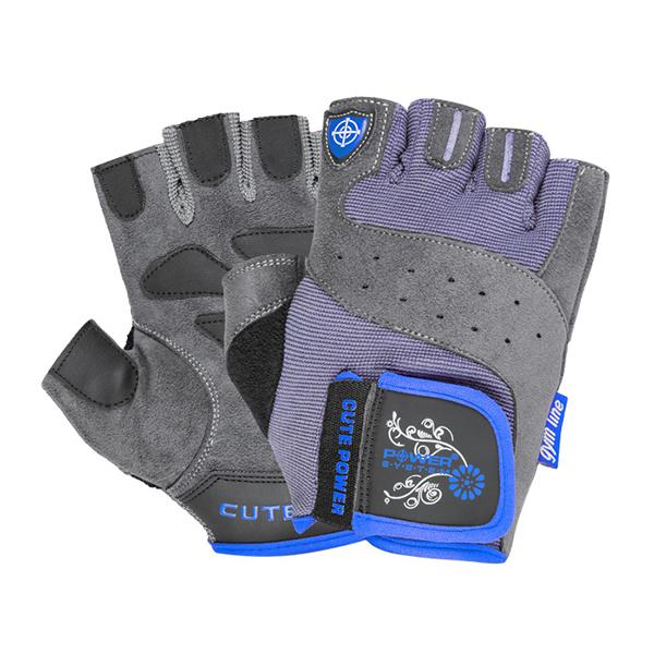 Dámske fitness rukavice Cute Power modré veľ. L